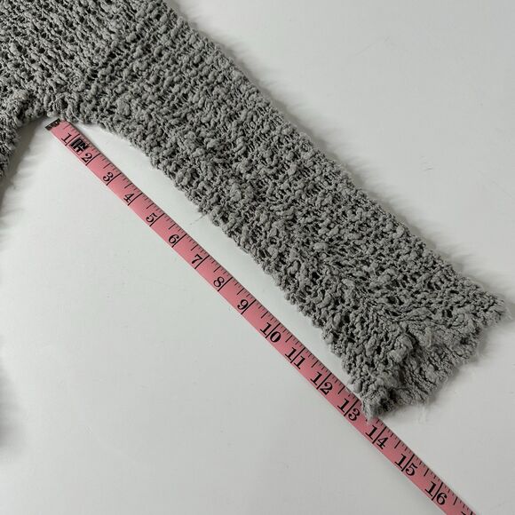 Nomadic Traders Loose Weave Sweater Sz M/L Gray Pullover Layering Slouchy Boho - Picture 10 of 11